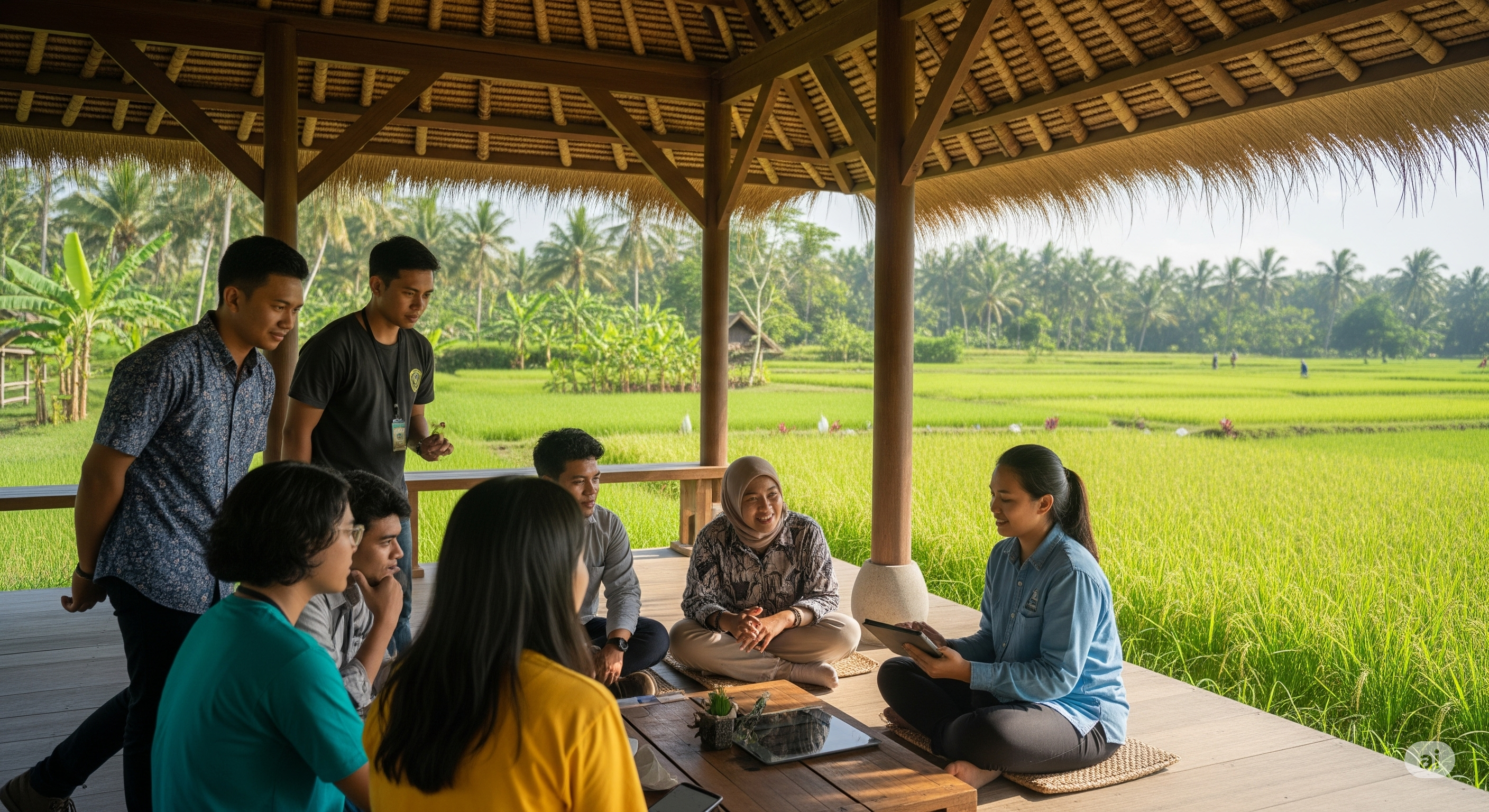 [Image of Suasana kebun komunitas yang hijau dan subur]